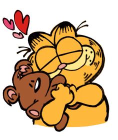 winnie the pooh hugging a teddy bear with a heart on its nose and another cartoon character in the background