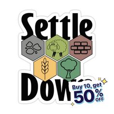 a sticker with the words seattle down on it and an image of some animals