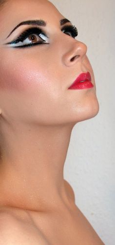 Makeup: Open eye liner, baby doll, swan lake look Lake Makeup, Recital Makeup, Ballet Makeup, Business Ideas For Women, Doll Beauty, Drag Make-up, Makeup Over 50