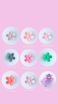 Cute Pink Hair Accessories For Spring, Pink Spring Hair Accessories For Beach, Flower Hairclip Aesthetic, Hair Accessories Packaging, Pink Flower Hair Accessories For Summer, Affordable Flower-shaped Hair Accessories For Gifts, Clip Hairstyles, Claw Hair Clips