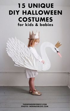 Unique Diy Halloween Costumes, Animal Costumes Diy, Deer Costume For Kids, Rainbow Halloween Costume, Animal Costumes For Kids, Diy Doll Costume, Swan Costume, Diy Baby Costumes, Creative Halloween Costumes Diy