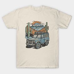 Embark on an adventure through Arizona's stunning landscapes with our design. Majestic shapes highlight a 4x4 defender navigating the desert terrain, incorporating iconic landmarks and symbols that represent the location. This wearable piece mirrors the celebration of canyon landscapes. -- Choose from our vast selection of Crewneck and V-Neck T-Shirts to match with your favorite design to make the perfect graphic T-Shirt. Pick your favorite: Classic, Boxy, Tri-Blend, V-Neck, or Premium. Customize your color! For men and women. Desert Explorer, Desert Terrain, Arizona Desert, March 2024, Iconic Landmarks, Kids Prints, The Desert, National Park, Arizona