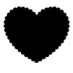 a black heart shape on a white background