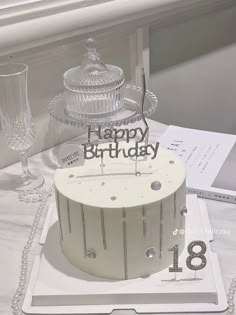 Grey And White Birthday Cake, Cakes 18th Birthday, Funny Birthday Sayings, Silver Birthday Cake, Happy Birthday Post, White Birthday Cake, 19th Birthday Cakes, Disco Cake