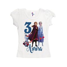 Frozen birthday shirt Frozen Birthday Shirt, Winter Queen, Frozen Shirts, Queen Shirt, Elsa And Anna, Personalized Birthday Shirts, Studio Color, Heat Transfer Design, Doll Beds