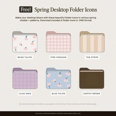 the spring desktop folder icons are shown here