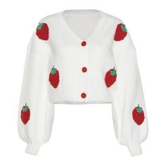 Winter Strawberry Embroidery Cardigan Women Fashion Streetwear Short Sweaters Size TableSize(cm)ShoulderBust LengthSleeveS58984647M591024748L601064849XL    XXL    Because of different measuring methods, there may be 1-3cm error. Strawberry Clothing, Frog Girl, Pink Christmas Gifts, Sweater Streetwear, Christmas Cardigan, Warm Cardigan, Loose Cardigan, Long Sleeve Knitted Cardigan, Single Breasted Coat