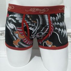 Ed Hardy Boxer Trunk Vintage Tattoo Collection Ed Hardy Accessories, Ed Hardy Clothes, Ed Hardy Dragon, 2000s Trashy, Masc Fits, Ed Hardy Christian Audigier, Ed Hardy Tank Top, Mens Boxer Shorts, Tattoo Collection