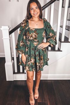 Floral Dress | Sophie & Trey Floral Autumn Dresses, Cute Trendy Dresses, Autumn Dresses, Fall Floral Dress, Online Clothing Boutiques, Dress Store, Crop Top Sweater, Maxi Dresses Casual, Bodycon Midi