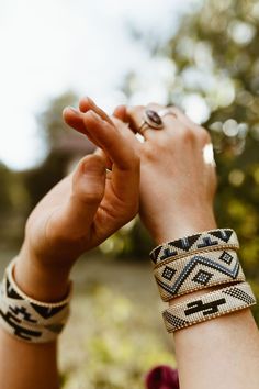 ETKIE bracelets are hand-beaded in collaboration with talented Navajo artisans in New Mexico. Native American Beaded Bracelets, Sky Collection, Native American Beading, Heritage Collection, Black Tourmaline, Hand Beading, New Mexico, Tourmaline, Cactus