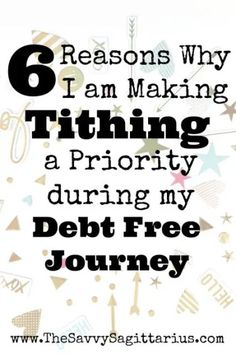 the text reads, 6 reason why i am making thing priority during my debt free journey