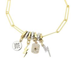 LINK CHARM BRACELET – Artizan Joyeria Bamboo Necklace, Bday List, Dr Closet, Round Pendant Necklace, Crystal Bangle, Bracelet Charms, Square Rings