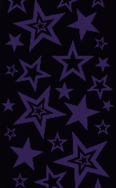 purple stars on black background with white dots