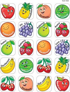 Amazon.com: Teacher Created Resources Fruit of the Spirit Stickers, Multi Color (7041) : Toys & Games Fruit Of The Spirit Vbs, Spirit Game, Fruits Of The Spirit, Fruit Party, Bible Games, Vbs Ideas, New Fruit