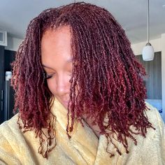 Tiny Locs, Burgundy Locs, Locs Black Women, Small Locs, Sisterlocks Journey, Sister Locks, Sisterlocks Styles, Micro Locs