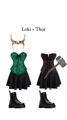 Costume Ideas Single Women, Halloween Costumes Female Diy, Cute Marvel Halloween Costumes, Avenger Costume For Women, Marvel Duo Halloween Costumes, Blonde Disney Characters Costumes, Bestie Halloween Costumes For 2 Baddie, Superhero And Villian Costumes, Costume With Green Dress