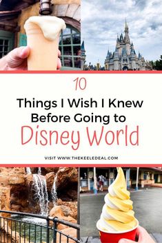 disneyland world with the words 10 things i wish i knew before going to disney world