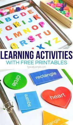 learning activities with free printables