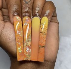 Really Long Nails, Pink Toe Nails, Orange Acrylic Nails, Acrylic Nail Shapes, Claw Nails, Pointed Nails, Long Acrylic Nails Coffin, Summer Acrylic Nails, Girls Nails