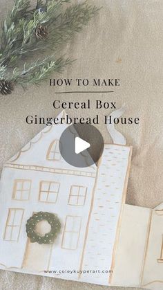 How To Make Cereal, Gingerbread House, Cereal Box, Gingerbread, Art