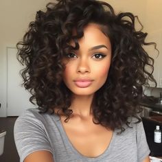 30 Awesome Summer Hairstyles for Black Women 2024 Modern Curly Hairstyles, Curly Hairstyles For Girls, Diverse Fashion, Summer Hairstyles For Black Women, Curly Crochet Hair Styles, Curly Weave Hairstyles, Stylish Hairstyles, Beautiful Curls, Curly Girl Hairstyles