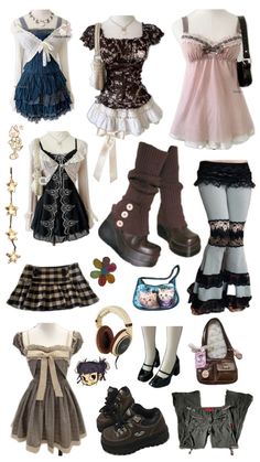 Types Of Outfits Style, Whats My Style, Fall Outfits Coquette, Character Outfit Ideas, Shoujo Outfits, Kibbe Body Types, Himekaji Outfits, Shoujo Girl