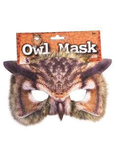 Hoot hoot your way all over the party in this Adult Owl Mask from Costume SuperCenter. Watch everyone stare at you with big eyes while you...well, do just about the same to them! Don't freak them out though! You went them to love your mask, not run away from it. So maybe lay off the head turning. Half Masks, Wing Costume, Gorilla Mask, Owl Mask, Owl Costume, Animal Face Mask, Lion Mask, Animal Mask, Party Costumes