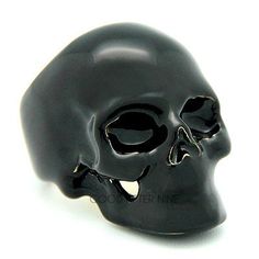 Skull Black Ring Black Metal Skull Ring As Gift, Black Metal Skull Ring Gift, Black Metal Skull Ring For Gift, Minimalist Black Metal Rings, Black Brass Rings For Gift, Modern Black Enamel Ring For Gift, Black Enamel Metal Rings, Black Stainless Steel Skull Ring As Gift, Black Stainless Steel Skull Ring For Gift