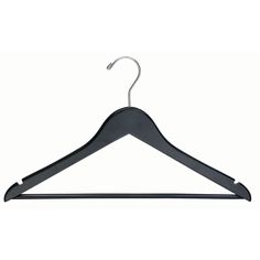 a black hanger on a white background