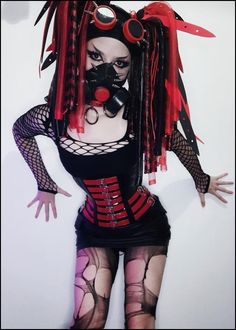 Cybergoth Jewelry, Cybergoth Accessories, Cybergoth Red Aesthetic, Gothic Cyberpunk Aesthetic, Cybergoth Goggles, Gothic Models