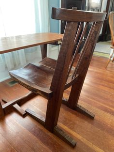 My impression of a Conoid by George Nakashima. Claro Walnut from a 100+ year old tree harvested in Grants Pass, Oregon. Deep scooped seat, built for many years of service and beauty. Grants Pass Oregon, Grants Pass, George Nakashima, Cantilever Chair, Old Tree, Dining Sets, Dining Set, Dining Room Furniture, Dining Furniture