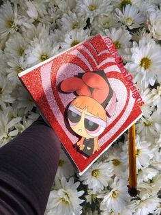 Cartoon Graduation Cap Ideas, Powerpuff Girls Graduation Cap, New Girl Graduation Cap, Monster High Graduation Cap, Coraline Graduation Cap, Cartoon Graduation Cap, Baddie Graduation Cap, Girly Graduation Cap, Graduation Cap Designs College