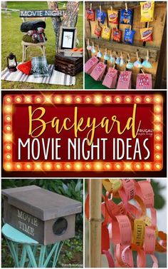 the back yard movie night ideas are easy to make and fun for any kid in the house