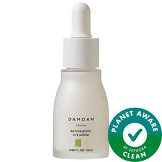 An all-natural, milky eye serum powered by Uji matcha to prevent visible UV damage while visibly reducing puffiness, smoothing fine lines, and improving skin tone.Skin Type: Normal, Dry, and Combination Skincare Concerns: Fine Lines and Wrinkles, Dark Circles, and PuffinessFormulation: Lightweight SerumHighlighted Ingredients:- Uji Matcha Extract: Visibly prevents both immediate and gradual UV damage by neutralizing free radicals.- Bakuchi: Is a natural retinoid alternative that supports collagen in skin.Ingredient Callouts: Free of parabens, formaldehydes, formaldehyde-releasing agents, phthalates, mineral oil, retinyl palmitate, oxybenzone, coal tar, hydroquinone, sulfate Coal Tar, Tone Skin, Eye Serum, Free Radicals, Skin Type, Mineral Oil, Eye Cream, Dark Circles, Skin Tone