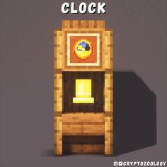 an old - fashioned video game machine with the words clock on it's side