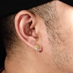 Gold Nugget Earrings, Nugget Earrings, Yellow Diamond Earring, Gold Earrings For Men, Clean Gold Jewelry, Expensive Jewelry Luxury, Gold Nugget, Expensive Jewelry, Gold Accessories