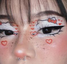 Hello Kitty Make-up, Vampire Bride, Hello Kitty Makeup, Doll Eye Makeup, Swag Makeup, Cool Makeup Looks, Dope Makeup