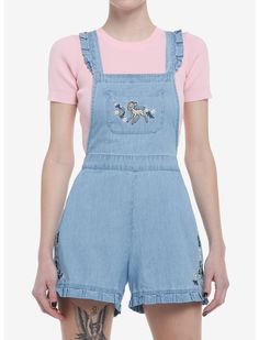 Her Universe Disney Bambi Ruffle Denim Shortalls Denim Shortalls, Bambi And Thumper, Disney Bound Outfits, Her Universe, Plus Size Fits, April Showers, Socks And Tights, Disney Shirts, Disney Outfits