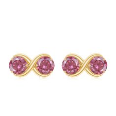 Product Details Make this promised day really special for her by giving her this pair of Infinity Stud Earrings she will cherish forever. Starring Round Shape Pink Tourmaline in a Two Stone Setting held between a gorgeous infinity symbol crafted with Solid Gold. Product Information SKU SHP-EARRINGS042157657 Weight 1.44 gm (Approximate) PINK TOURMALINE INFORMATION No.of Stones 4 Pieces Total Weight 0.88 Carat (Approximate) Dimension(approx) Round-4X4 mm-4 Pcs Color Pink Cut Brilliant Shape Round Infinity Symbol, Stone Studs, Stone Setting, Pink Stone, Pink Tourmaline, Stone Settings, Round Shape, Prong Setting, Tourmaline