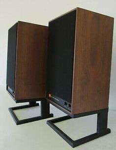 two speakers sitting side by side on top of each other