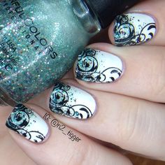 Stamping Nail Art Ideas Design, Nagel Stamping, Swirl Nail Art, Hot Nail Designs, Trendy Nail Art Designs, Stamping Nail Art, Hot Nails, Pedicures, Nail Art Ideas