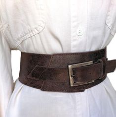 Vintage Extra Wide Corset belt, brown leather Belt ,Elegant Waist Belt , Distressed Waist Cincher The belt is in very good condition, a little bit signs of wear and use Wide: 7,5 cm/ 3 in Lenght: 98 cm / 38 in Fit to waist: 87-93 cm/ 34-36 in Materials: leather Defects: none Condition: very good vintage condition See more like this in my shop: https://www.etsy.com/shop/VintageInsparation?ref=seller-platform-mcnav  BUY 3 ITEMS GET 15% off  Be welcome to visit my other Etsy shop for handmade upcycled clothes and bags: https://www.etsy.com/shop/ArtAnnByBoutique?ref=profile_header Leather Corset Belt, Diy Leather Projects, Leather Waist Belt, Ren Fair, Wide Leather Belt, The Tempest, Belt Brown, Upcycled Clothes, Profile Header