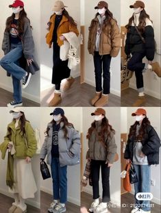 Korea January Outfit, Winter Outfits Cold Korean Style, Winter Outfits Seoul, Japan Cold Outfit, Winter K Fashion, January Winter Outfits, Japan Cold Weather Outfit, Japan Street Style Winter