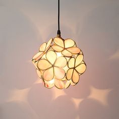 a light that is hanging from a ceiling