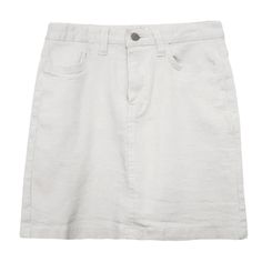 Olivia Mark - White Denim Mini Skirt with High Waist and Bodycon Fit White Denim Mini Skirt, White Jean Skirt, Denim Mini, Jean Skirt, Denim Mini Skirt, Types Of Skirts, White Denim, Olivia Mark, Denim Skirt