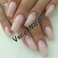 Delicado Pink Nail Designs, Pink Acrylic Nails, Coffin Nails Designs, Love Nails, Acrylic Nail Designs