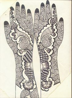 two hands with intricate designs on them