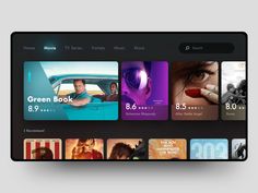 an image of the home page of a movie streaming system with movies onscreens