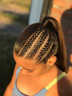 Sleek Look Hairstyles, Trenzas Aesthetic, Mma Hairstyles, Hair Braid Patterns, Game Day Hair, Rave Hair, Easy Hairstyles For Thick Hair, Sport Hair