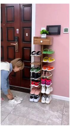 Wooden Shoe Rack, Shoe Stand, Shoe Rack Closet, Wooden Shoe Racks, Wooden Shoe, Bedroom Closet Design, Shoe Racks, Wooden Shoes, Kitchen Remodeling Projects